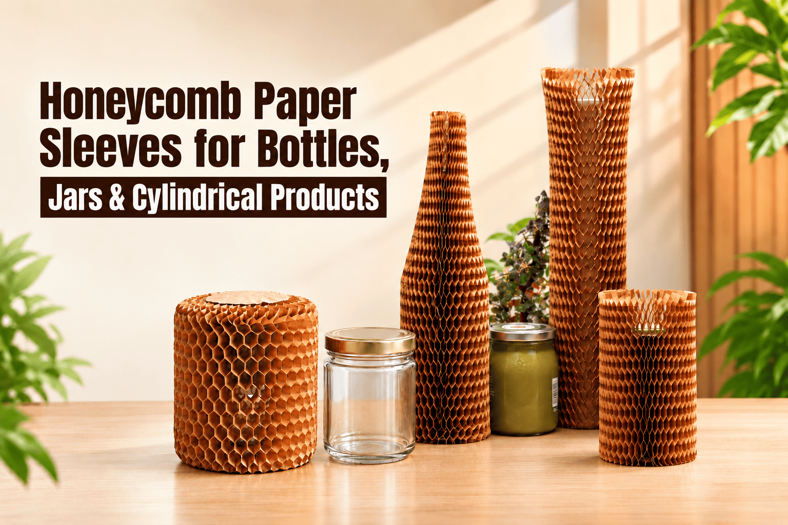 Honeycomb Paper Sleeves for Bottles